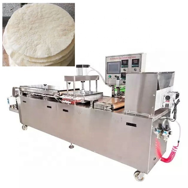 mechanical gas tortilla bread making machine high output pita bread shaping machine thin flat pancake maker for sale