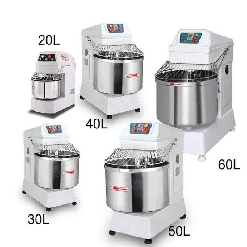 Industrial Pizza Dough Bakery 20L 30L 60L  80L 160L 260L Flour Mixer Machine Spiral Mixer Bread Dough Mixer