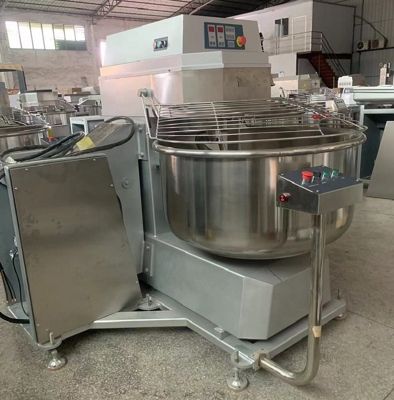 Bakery Food Mixing Spiral Rotary Cylinder Food Dough Mixer Professional Bread Spiral Dough Mixer 100kg