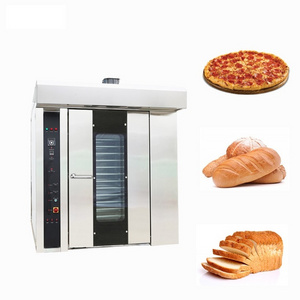 32 tray rotary oven price gas electric big rotating bakery rotary rack oven baking loaf bread bakery industrial oven