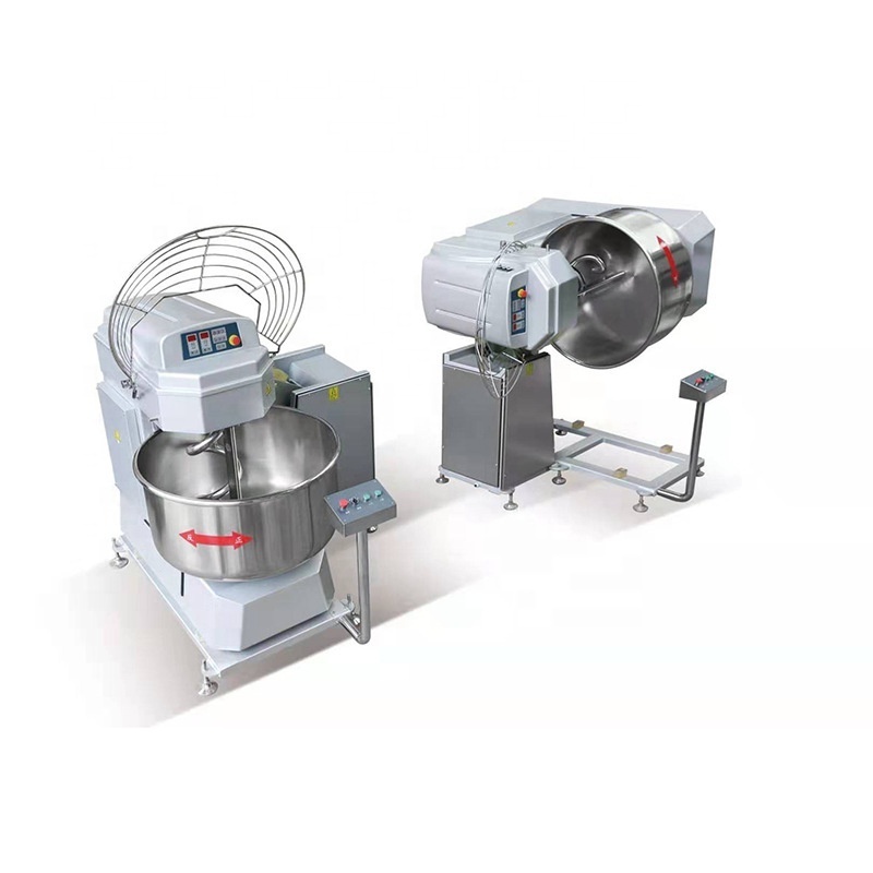 Bakery Food Mixing Spiral Rotary Cylinder Food Dough Mixer Professional Bread Spiral Dough Mixer 100kg