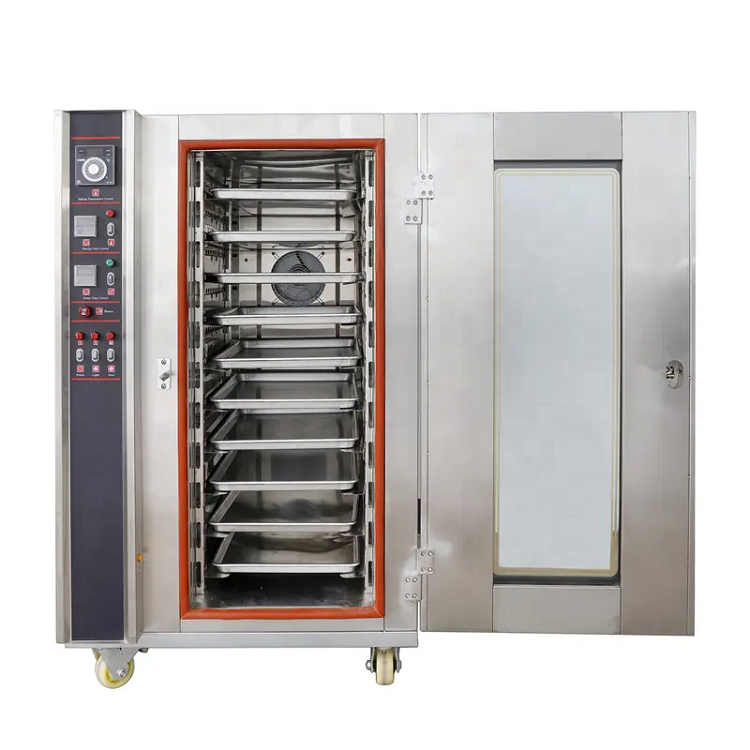 Bakery Equipment Commercial Gas Electric 5 10 12 Trays Convection Bakery Oven With Trolley SS 201