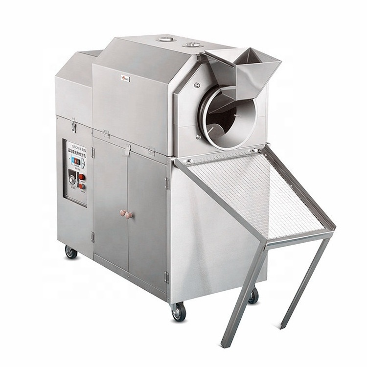 Automatic Small Pine Nut Cashew Toaster Groundnut Sunflower Seeds Peanut Roaster Machinery Cocoa Bean Roasting Machine