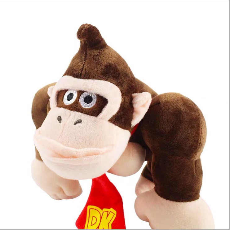 LEMON Hot selling Bros stuff plush toy mario bros donkey King anime stuffed doll Orangutan Red Tie DK Monkey Plush Toy