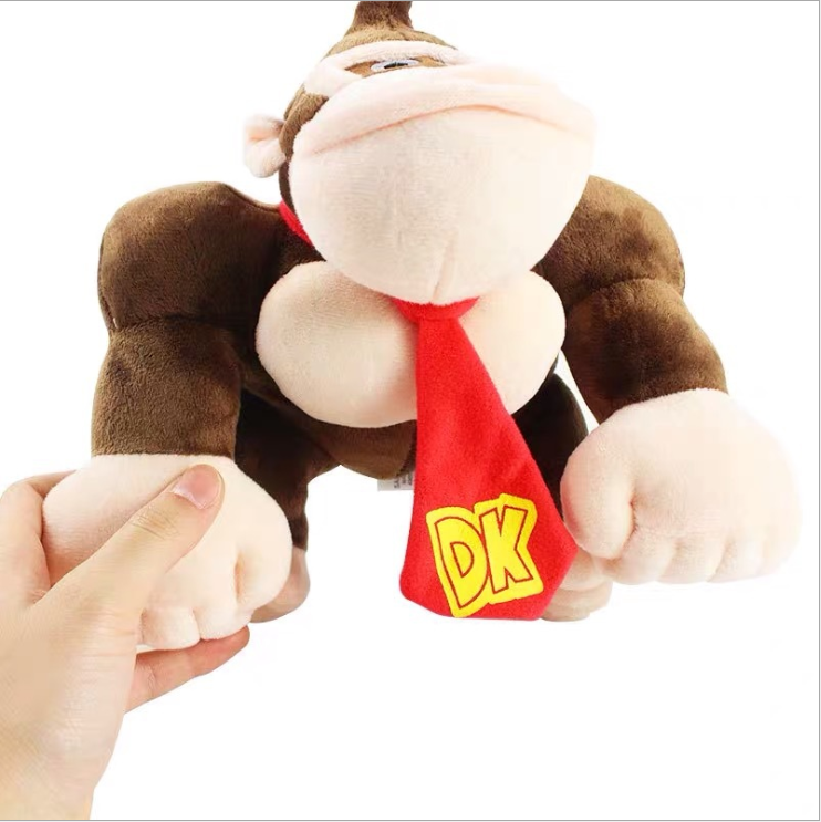 LEMON Hot selling Bros stuff plush toy mario bros donkey King anime stuffed doll Orangutan Red Tie DK Monkey Plush Toy