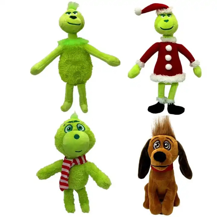 LEMON 2023 Exquisite Plush Toys Green Fur Grinch Children's Cartoon small stuffed plush animals custom toy maker