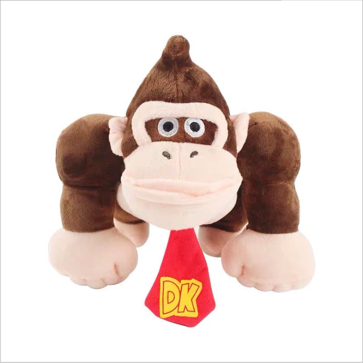 LEMON Hot selling Bros stuff plush toy mario bros donkey King anime stuffed doll Orangutan Red Tie DK Monkey Plush Toy