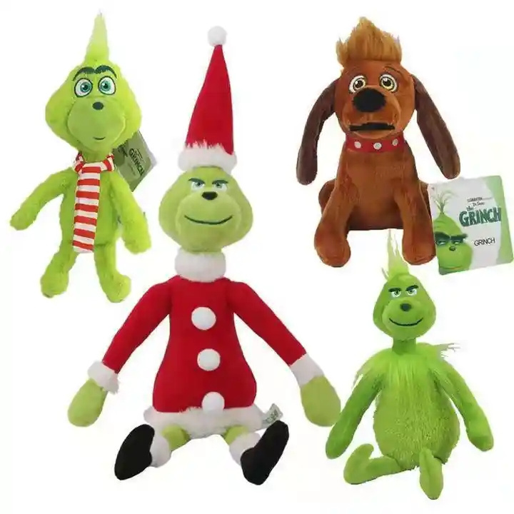 LEMON 2023 Exquisite Plush Toys Green Fur Grinch Children's Cartoon small stuffed plush animals custom toy maker