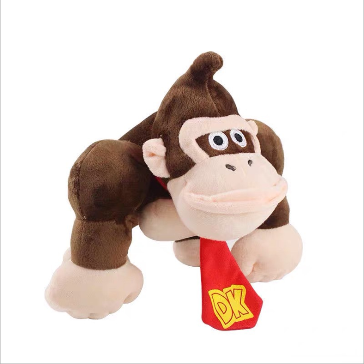 LEMON Hot selling Bros stuff plush toy mario bros donkey King anime stuffed doll Orangutan Red Tie DK Monkey Plush Toy