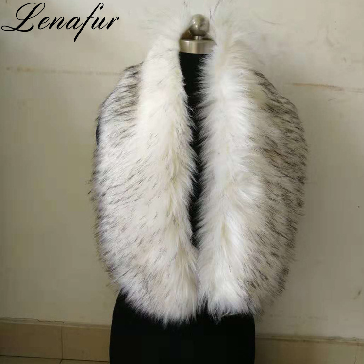 Women Fashion Cheap Price Fake Raccoon Fur Scarf,Faux Fur Collar,Artificial Raccoon Fur Shawl Women Manmade Scarf