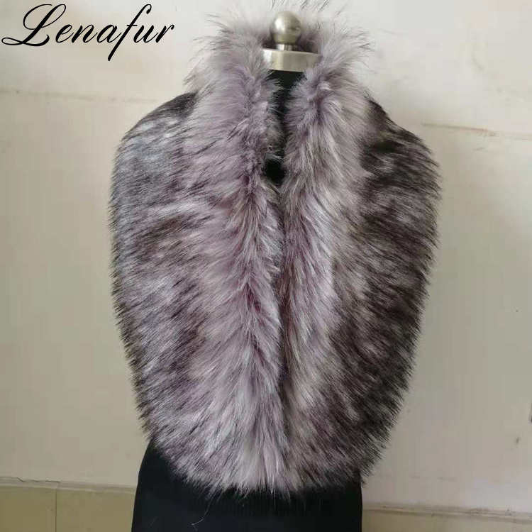 Women Fashion Cheap Price Fake Raccoon Fur Scarf,Faux Fur Collar,Artificial Raccoon Fur Shawl Women Manmade Scarf