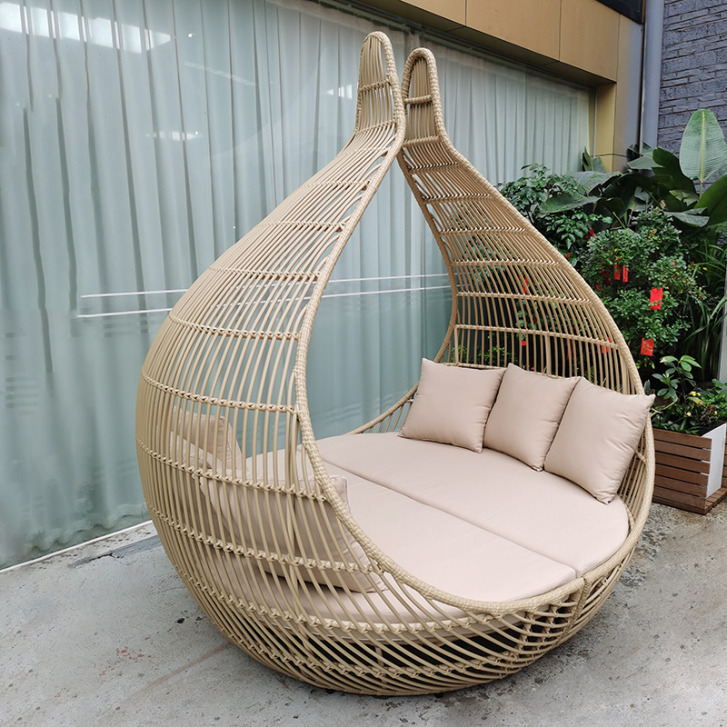 modern hanging rattan two seater swing chair double soft cushion outdoor swing chair for the porch