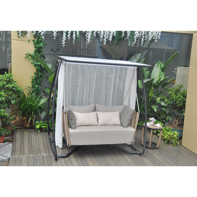 garden furniture wood outside hanging patio swing chair rattan day bed outdoor hanging lounge chair