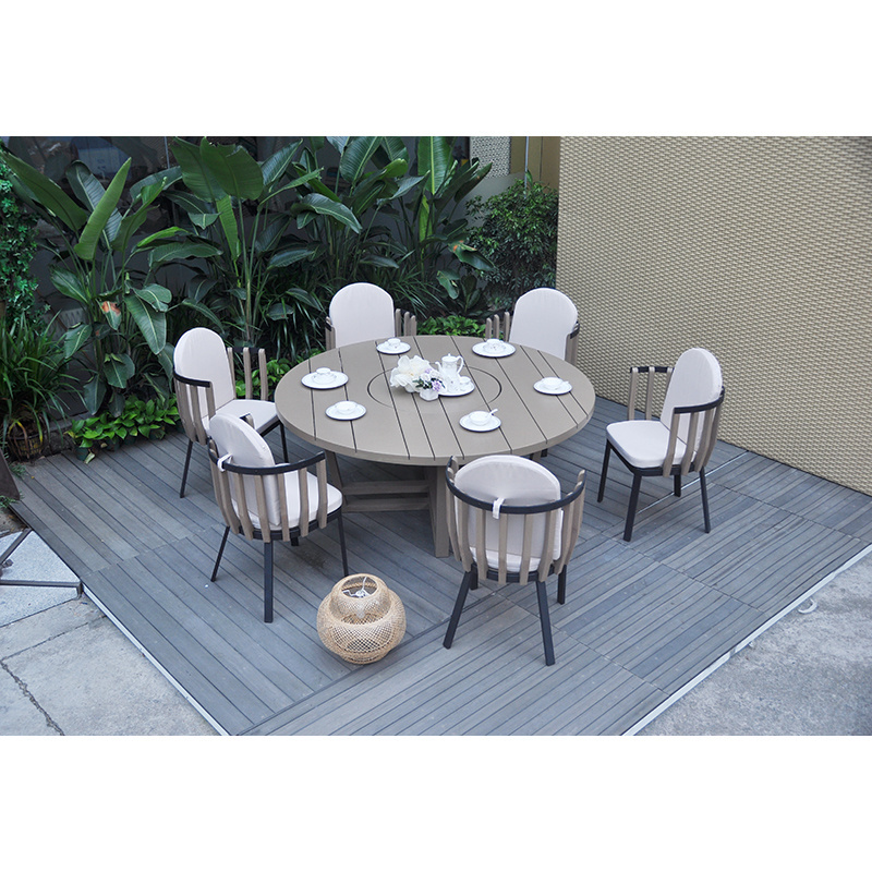 Classic Design Hotel Garden Furniture Waterproof Courtyard Patio Lounge Outdoor Dining Set