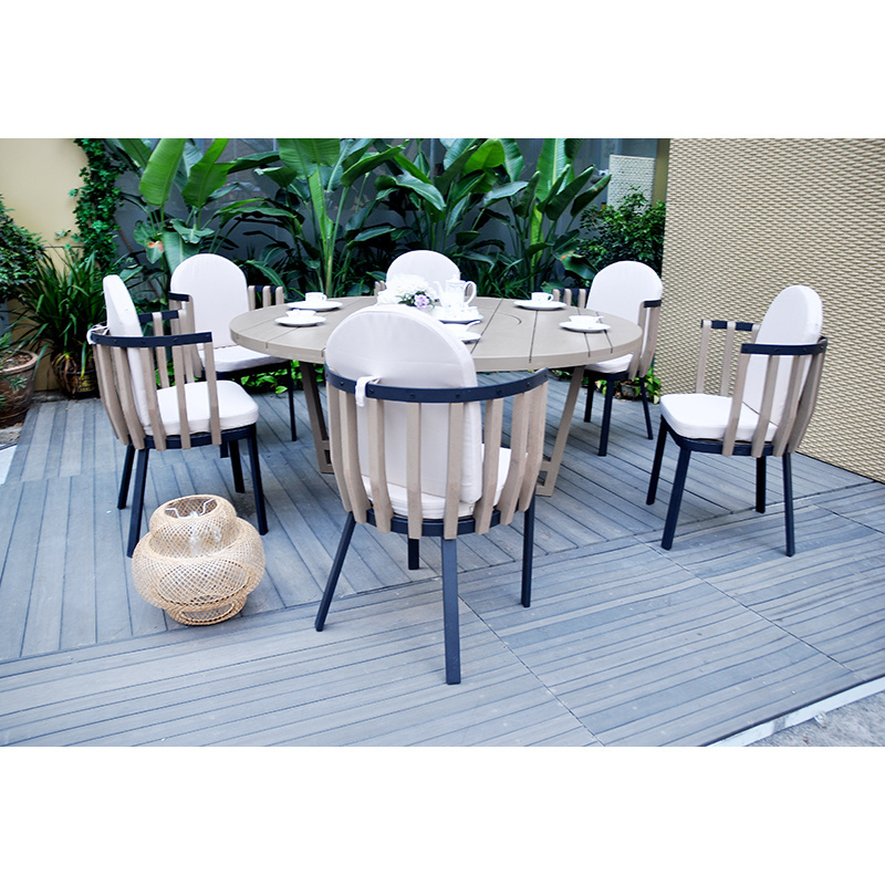 Classic Design Hotel Garden Furniture Waterproof Courtyard Patio Lounge Outdoor Dining Set