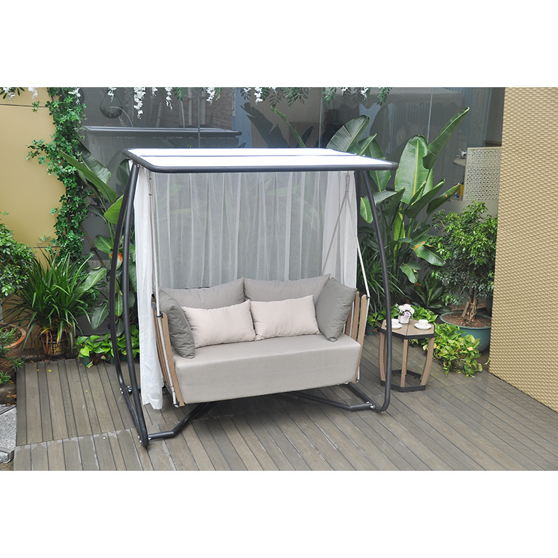 garden furniture wood outside hanging patio swing chair rattan day bed outdoor hanging lounge chair