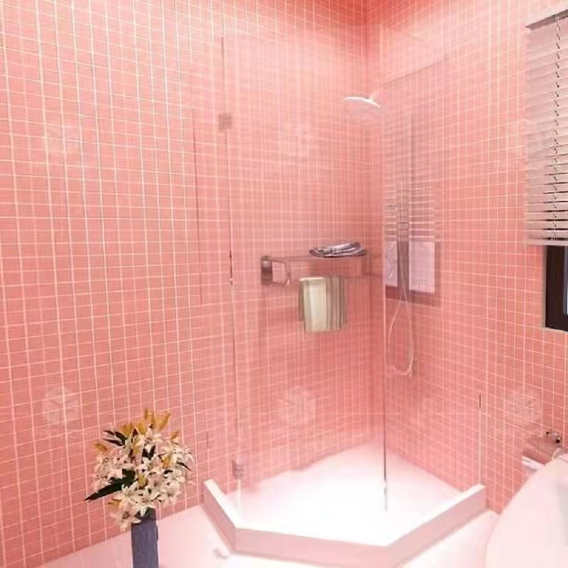 Pink colour mosaic tiles for wall, Free Collage Background Wall