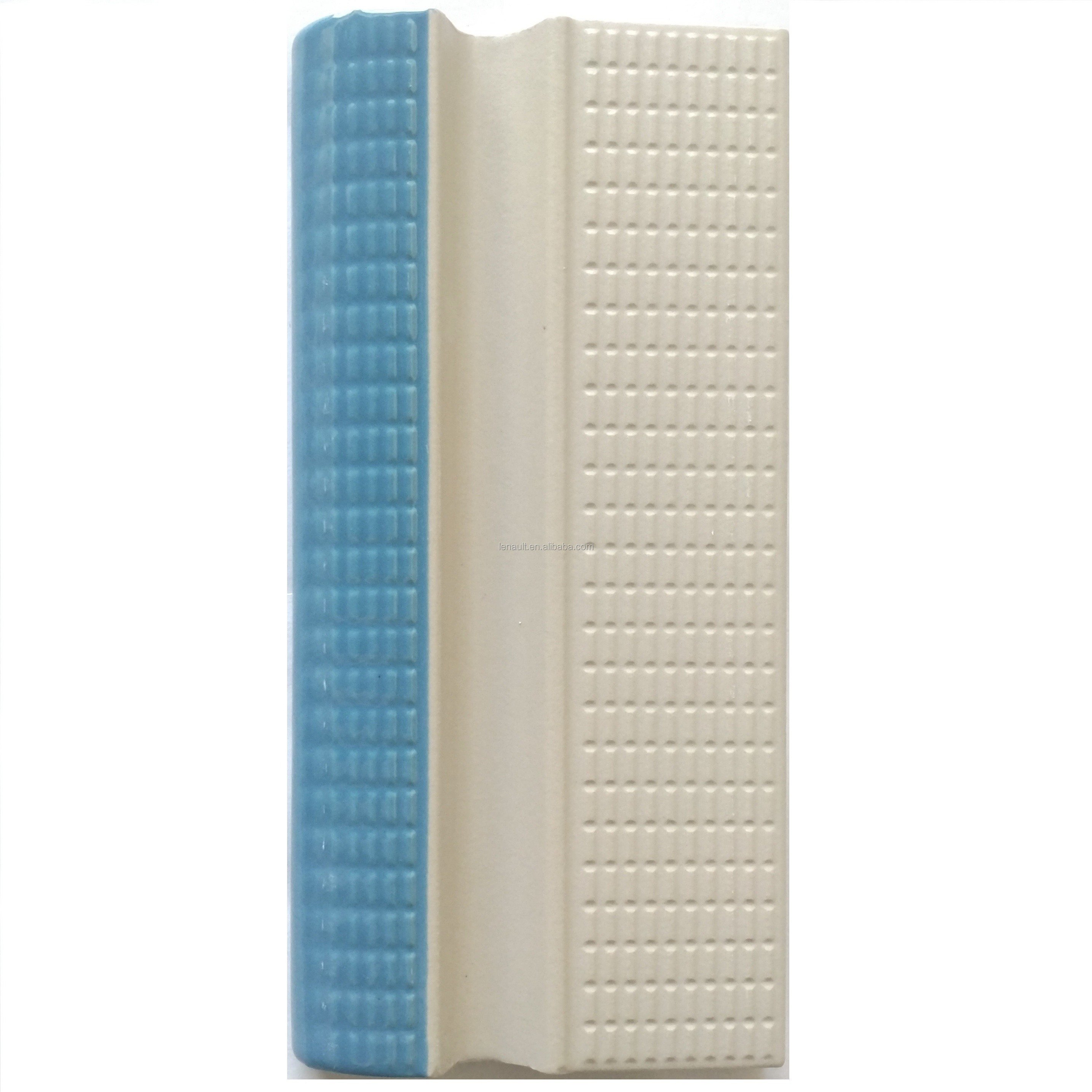 Professional Ceramic Glazed Sky Blue & Cobalt 240x115mm Swimming Pool Finger Grip Pool Tile for Pool Edge Safety Use