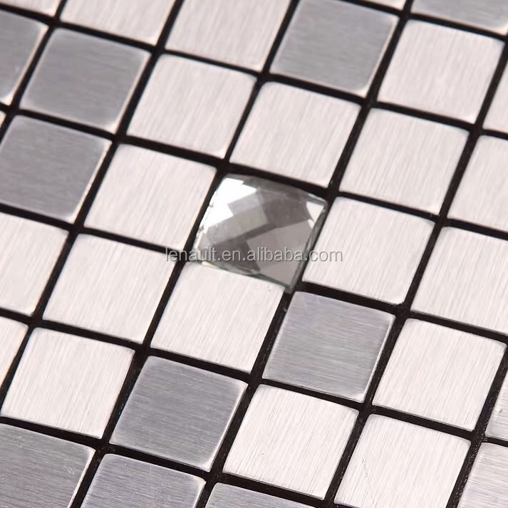 metal peel & stick aluminium self-adhesive mosaic