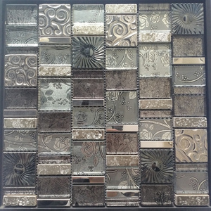 Export Quality Peel and Stick Backsplash Wall Tile Crystal Glass Mosaic