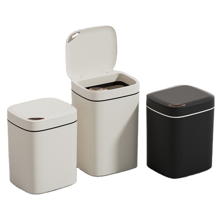 Trash Can Indoor Bathroom Crevice 12L Intelligent Induction Electric Rubbish Can Touch Sensor Garbage Bucket With Sensor