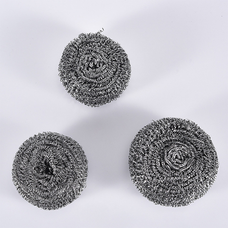 Hot Sale AISI410 Metal Stainless Steel Wire Wool Pot Scourer Scrubber Sponges Scrubbing For Cleaning Kitchen