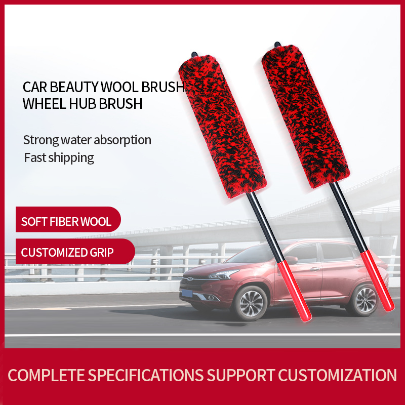 Scratch Free Bendable Car washing brush cleaning industrial microfiber extended reach handle wheel rim cleaning brushes Set