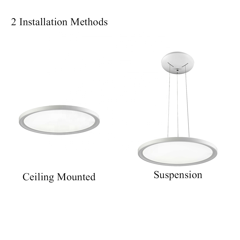 Office plafons de led 48w 4000k aluminum round circle smart ceiling lamp plafondlamp led flush mount ceiling lighting