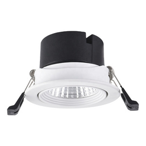 Commercial down light 5w 7w 9w 12w anti glare cob loxone ceiling recess adjust 24v dc mini tri color dimmable led downlight