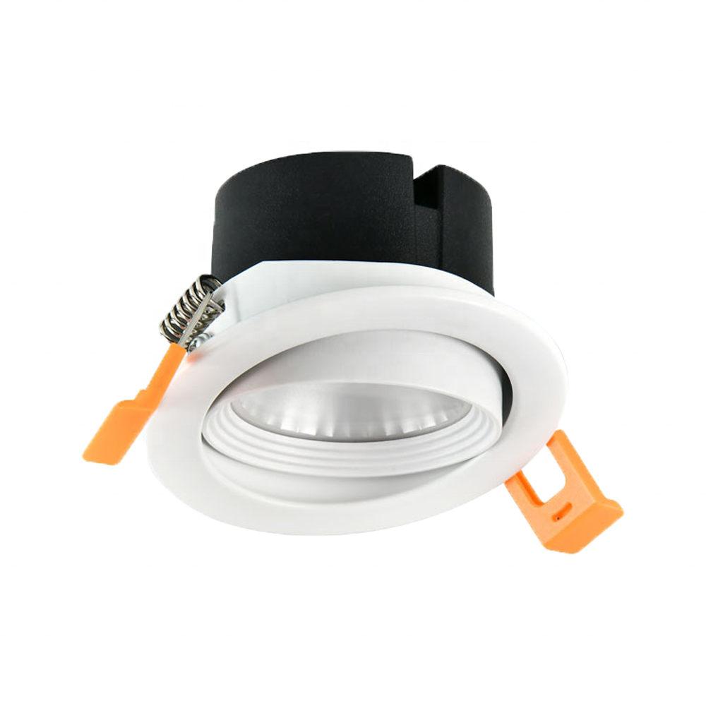 Commercial down light 5w 7w 9w 12w anti glare cob loxone ceiling recess adjust 24v dc mini tri color dimmable led downlight