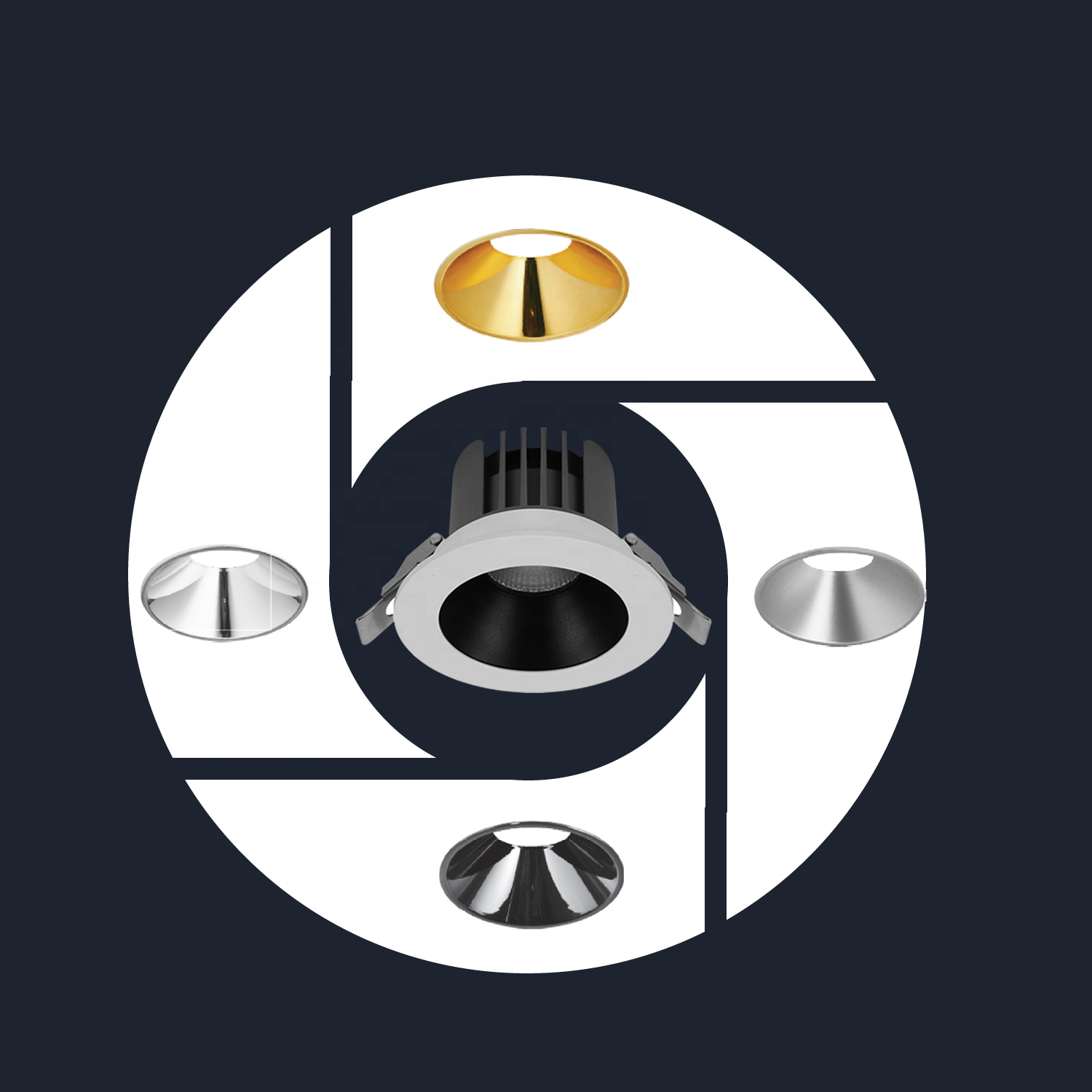 Hot Selling Anti-Glare 20W Recessed LED Downlight IP44 High Quality for Project Light Bulb