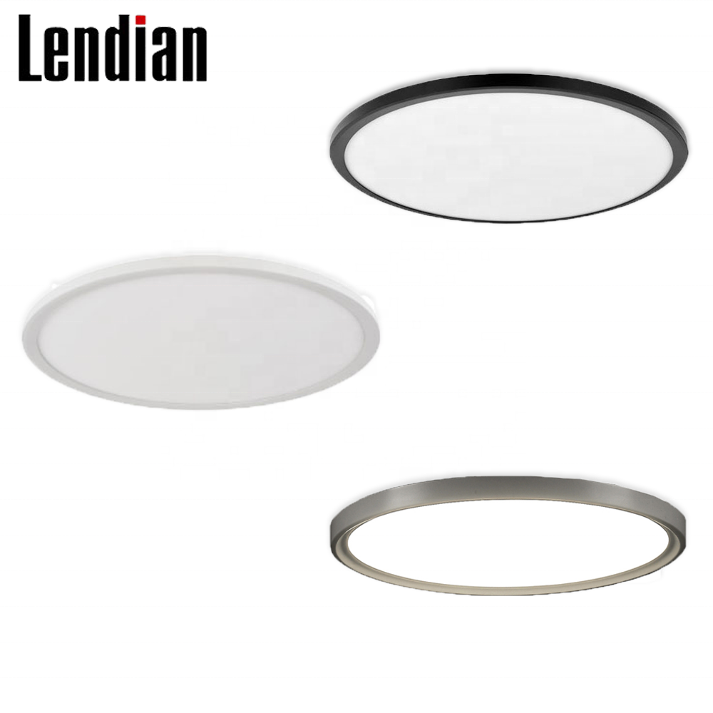 Remote Control Double Color Moon Ceiling Light Metal Panel Light Flicker Free Suitable For Kitchen