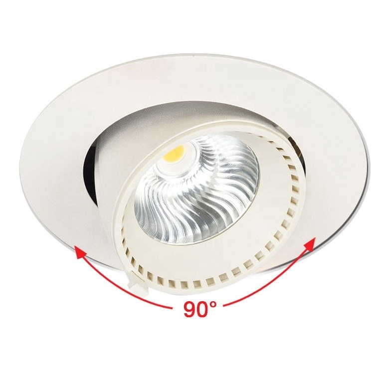 8W 15W 30W 40W Rotating Gimbal Downlight Recessed Lighting Adjustable Ceiling Spot Light