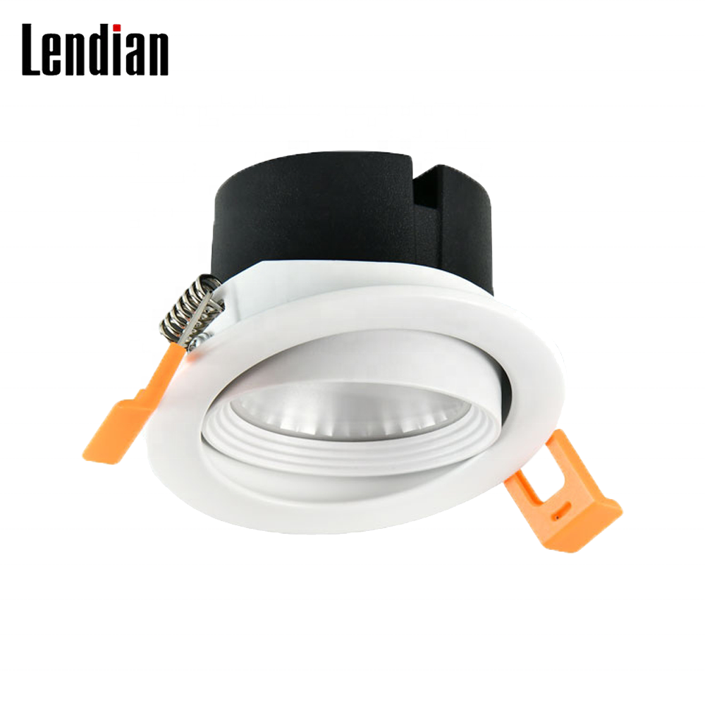 Modern ceiling 7 watt 2700k 4000k black spot tunable white dimmable adjustable 24v cob recessed mini led spotlight light