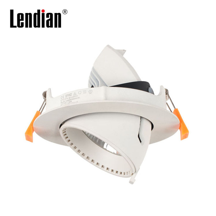 Recessed adjustable 2700k 3000k 4000k 5000k 6000k indoor embedded hotel auto ceiling  led spots lights