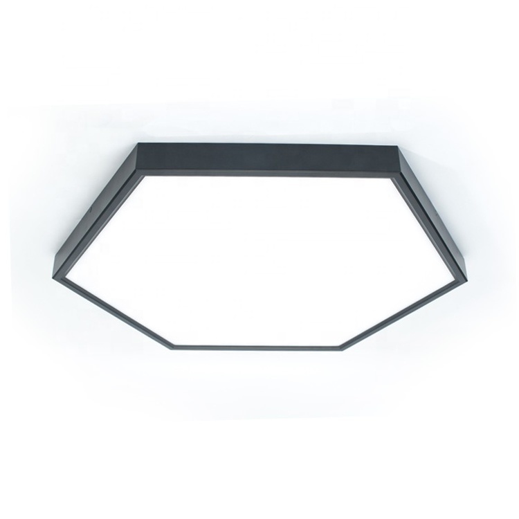 Zhongshan dimmable cct tunable ultrathin white nickel black  office ceiling hexagon light panels