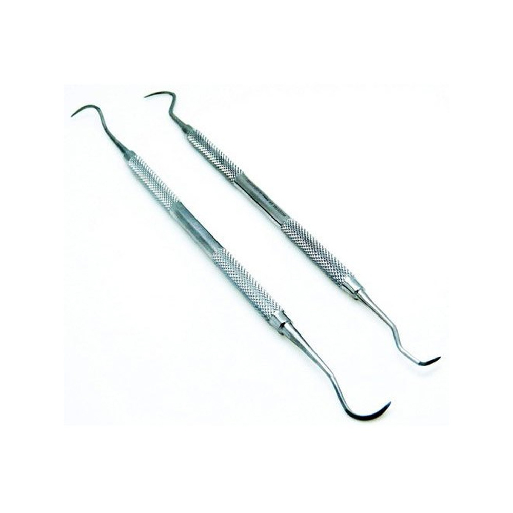 Stainless Steel Dental Dentist Prepared Tool Set Instruments Sickle Scaler Mirror Tartar By leather well company