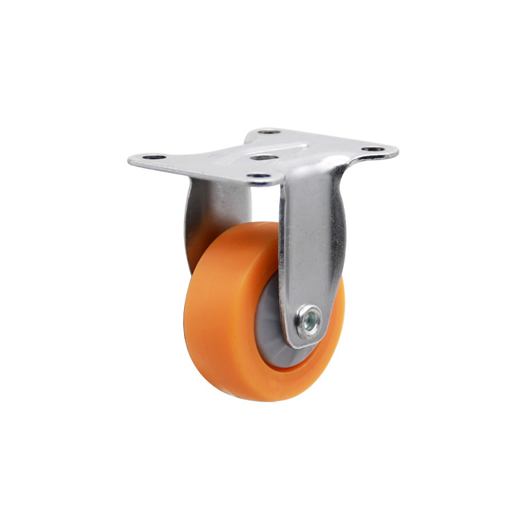 Orange nylon furniture mini plastic ball caster wheel for kitchen platform castor swivel with lock high quality made in China