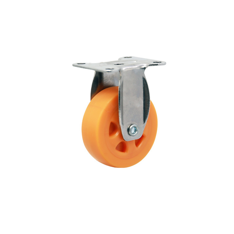 China supplier roller ball side mount no bearing orange nylon furniture caster wheel for flower shelf air cooler castor