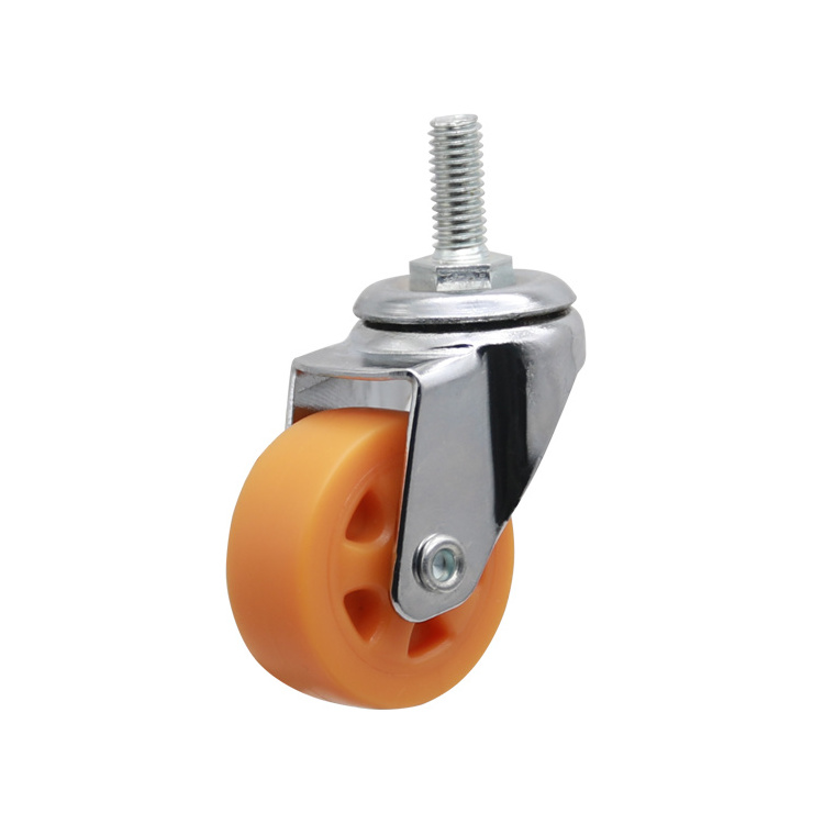 China supplier roller ball side mount no bearing orange nylon furniture caster wheel for flower shelf air cooler castor