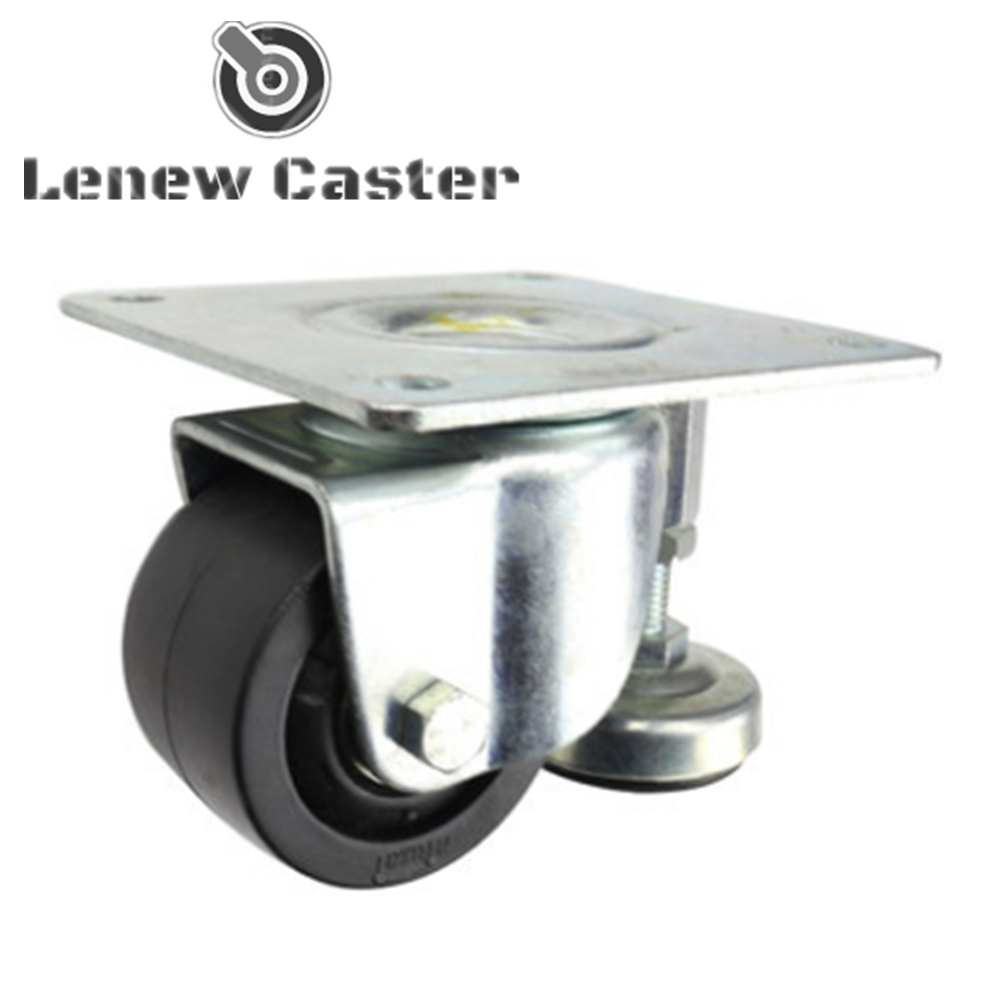 Adjustable leveling Swivel Nylon Cabinet Machine Low Profile Heavy Duty Wheel Caster