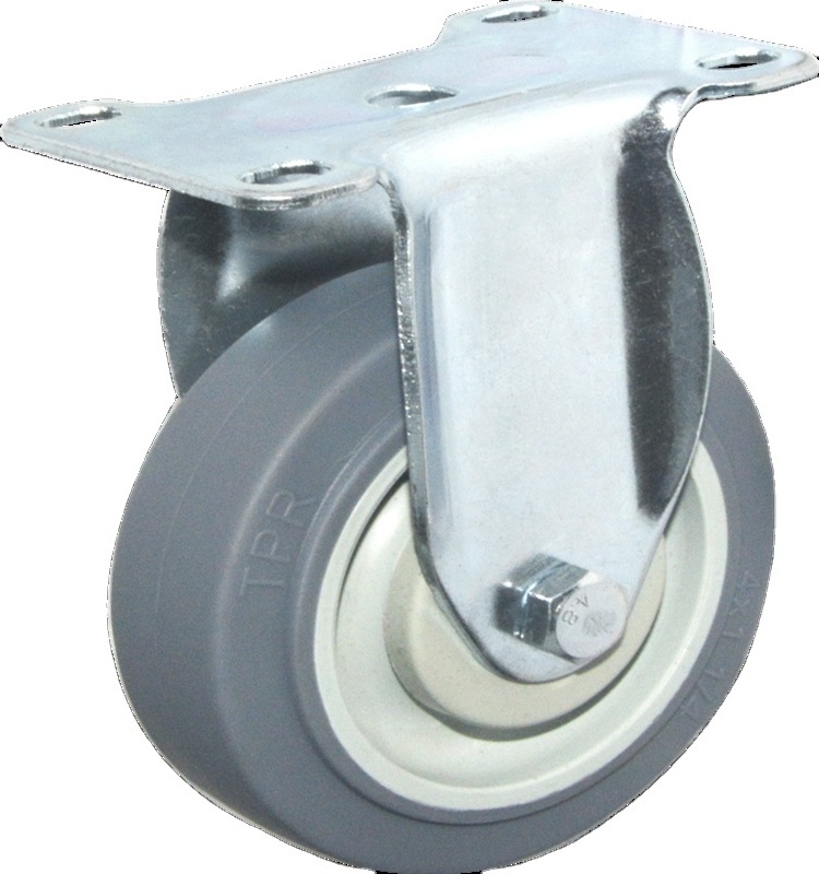 3Inch 75mm Medium Duty Industrial Thermoplastic Rubber Noiseless TPR Swivel Rotate Caster Wheel with Brake Locking castor