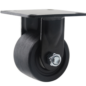 Rigid 3 Inch PA Universal With Brake 500kgs Loading Black Nylon Low Profile Caster Fixed Heavy Duty Casters Wheels