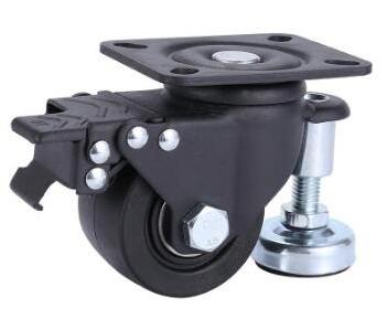 Adjustable leveling Swivel Nylon Cabinet Machine Low Profile Heavy Duty Wheel Caster