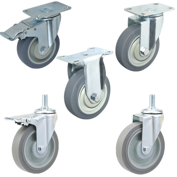 All series Medium Duty castor nylon pp pvc pu cast iron rubber tpr aluminium caster wheel