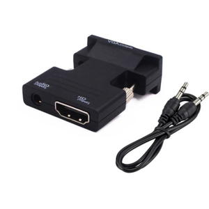 Best New HDMI-compatible Female to VGA Male Converter 3.5mm Audio Cable Adapter 1080P FHD Video Output for PC Laptop TV Monitor Projector