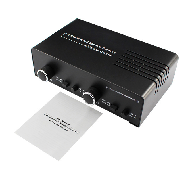 2 Channel A B Speaker Selector Dual Audio Switch With Volume Controls For Multi Channel Amplifier Speaker Home theater