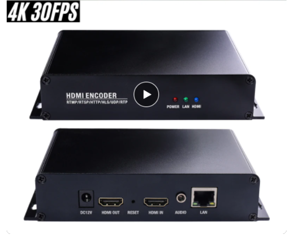 4K30fps H.265/H.264 HDMI Video Encoder with HTTP m3u8 RTSP RTMP UDP SRTF Living Stream to IP