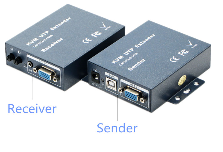 Super Quality 300m No-loss No-delay VGA USB KVM Extender Over RJ45 UTP/STP CAT5 CAT5e CAT6 Cable Support Loop Out & 3.5mm Audio