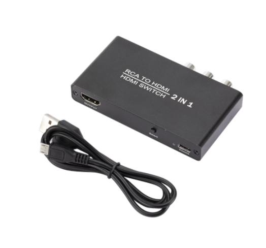 Promotion for RCA to HDMI Converter 3 in 1 Out HDMI Switch 1 Port RCA and 2 Port HDMI Switcher Selector for TV HD PS5/PS4/PS3 Game Consoles PC